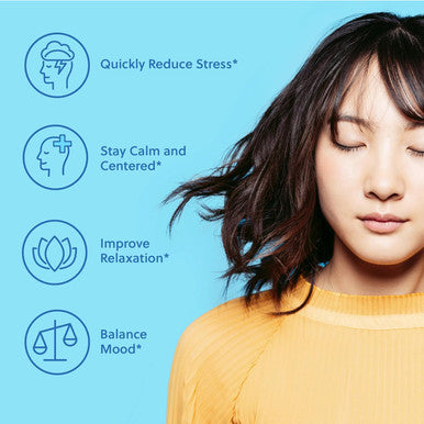 Quick Calm Mood Support Supplement with Ashwagandha, L-Theanine, and Passionflower for Rapid Stress Relief and Relaxation 60 Capsules