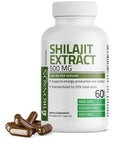 Bronson Shilajit Extract 500 Mg Per Serving, Supports Energy Production & Vitality, Standardized To 20% Total Acids, Non-Gmo, 60 Vegetarian Capsules