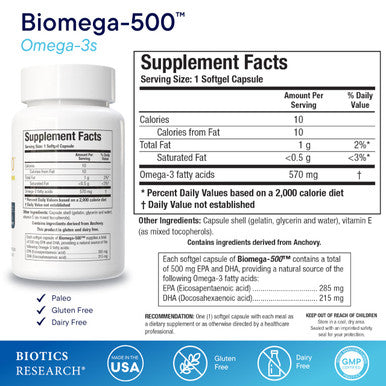 Biotics Research Biomega-500 90 Capsules