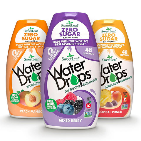 SweetLeaf Water Flavoring Drops - Stevia Water Enhancer, Sugar Free, Zero Calorie Water Additive for Flavor, Contains Monk Fruit Extract, Gluten Free, Keto Friendly - 1.62 Fl Oz (Variety Pack of 3)