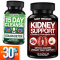Saint Mingiano Kidney Support Cleanse Detox & Repair 120 Caps - Together With - 15 Day Cleanse | Colon Detox With Natural Laxative
