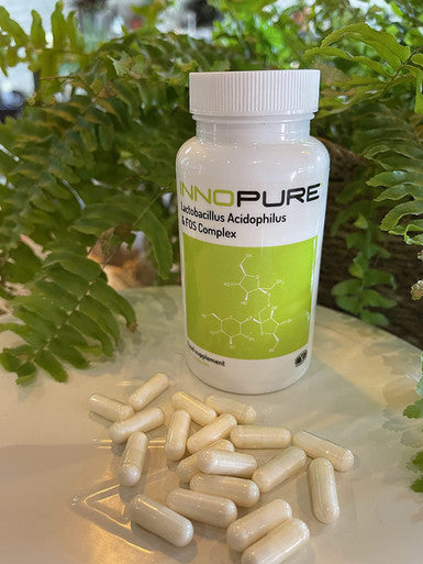 INNOPURE Lactobacillus Acidophilus & Prebiotic 120 Capsules (1 Capsule Daily) 5 Billion CFU + FOS & Inulin Powder for Gut Health
