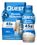 Quest Nutrition Chocolate Protein Shake, 45g Protein, 2g Sugar, 4g Net Carbs, Ready to Drink, Gluten Free, 12 Count | 45g Complete Protein, Ready to Drink, 4g Net Carbs, Gluten Free, Ultrafiltered Nonfat Milk, High Protein, 14 Fl Oz Bottles