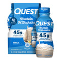 Quest Nutrition Chocolate Protein Shake, 45g Protein, 2g Sugar, 4g Net Carbs, Ready to Drink, Gluten Free, 12 Count | 45g Complete Protein, Ready to Drink, 4g Net Carbs, Gluten Free, Ultrafiltered Nonfat Milk, High Protein, 14 Fl Oz Bottles
