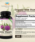 Organic Milk Thistle | Non Gmo 2000Mg 4X Concentrated Vegan Daily Supplement W/ Silymarin Seed Extract For Liver Support, Detox