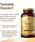 Solgar Vitamin C 500 Mg Chewable Tablets Orange Flavor - 90 Count - Antioxidant & Immune Support - Supports Healthy Skin & Joints - Non Gmo Vegan Gluten Free Kosher - 90 Servings