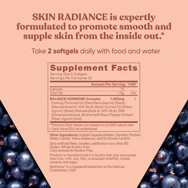 Eu Natural Radiance Flawless Skin & Complexion Hormonal Acne Skin Care Support Your Natural Beauty Building Blocks Cold Pressed Acne Pills Evening Primrose Oil Black Seed Oil & DIM 60 Liquid Softgels
