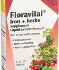 FLORA Floravital Iron Herbs Gluten Free Vegan Liquid by Salus 17 Fl Oz