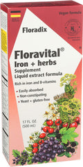 FLORA Floravital Iron Herbs Gluten Free Vegan Liquid by Salus 17 Fl Oz