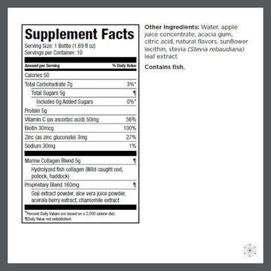Isagenix Collagen Elixir - Collagen Drink with Marine Collagen Peptides - Liquid Collagen Shot to Support a Youthful Appearance with Vitamin C Zinc & Biotin - 50 mL