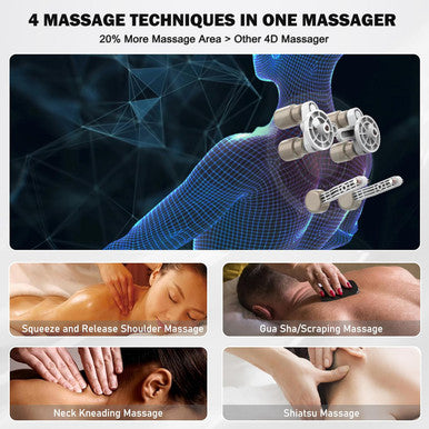 Pro Shiatsu Neck Massager,4D Neck And Shoulder Massager,Neck Massager For Pain Relief Deep Tissue,Massagers For Neck And Back, Kneading Massager For Neck,Back,Shoulder Pain Relief