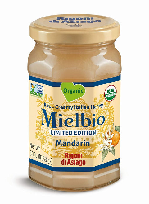 Rigoni Di Asiago Mielbio Italian Raw and Creamy Honey, Orange Blossom, 10.58 Ounce, (Pack of 1)