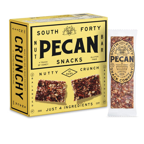South 40 Snacks Crunchy Nut Bars, Mix of 4 Premium Variety Pack, Touch of Honey, Natural Protein (40g Bar, Pack of 12)