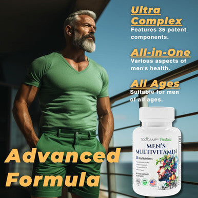 Men'S Multivitamin & Mineral Complex With Plant-Based Extracts - Multivitamin For Men Improves Overall Health, Antioxidant & Natural Body Support - 60 Capsules - 30 Day Supply