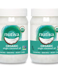 Nutiva Organic, Cold-Pressed, Unrefined, Virgin Coconut Oil from Fresh, non-GMO, Sustainably Farmed Coconuts, 15-ounce