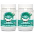 Nutiva Organic, Cold-Pressed, Unrefined, Virgin Coconut Oil from Fresh, non-GMO, Sustainably Farmed Coconuts, 15-ounce