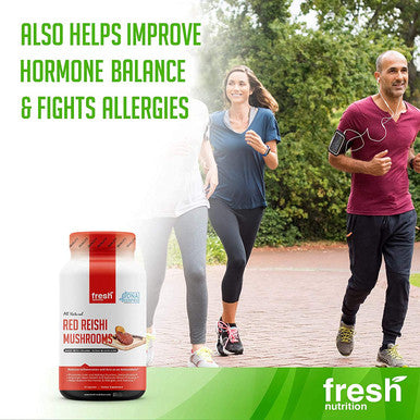 Organic Reishi Mushroom Capsules - Strongest DNA Verified Formula - Rich in Alpha Glucan - Red Reishi Mushrooms - Ganoderma Lucidum & Ganoderma Applanatim - Third Party Tested - 90 Capsules/Pills