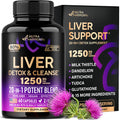 Nutraharmony Liver Cleanse Detox & Repair - Milk Thistle Dandelion Artichoke Tudca Glutathione & Nac - Effective Liver Health Supplement 80 Silymarin - Laboratory Tested Vegan - Made In Usa 60 Capsules