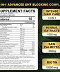 Dht Blocker Gummies Hair Growth Supplement, Super Potency Saw Palmetto & Biotin 10000 Mcg For Women & Men, Plus 12 Proprietary Blend - Prevent Hair Loss, Blocking Dht Receptors, Hormonal Balance