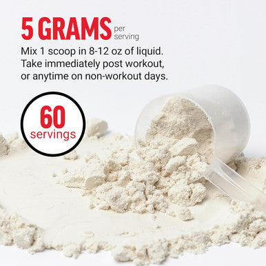 Force Factor Creatine Monohydrate Creatine Powder for Muscle Gain More Strength and Faster Workout Recovery Clinically Studied Micronized Creatine 5g Dose Per Serving Unflavored 60 Servings