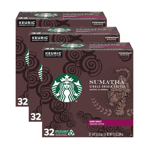 Starbucks K-Cup Coffee Pods, Dark Roast Hot or Iced Coffee, French Roast, 96 Keurig Pods
