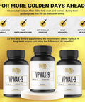 Golden After 50 Vpmax-9 - Sight Care And Antioxidant Supplement With Eye Vitamins, Lutein, Lycopene And Bilberry Extract - 60 Gelatin Capsules