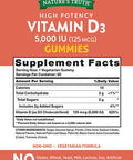 Vitamin D3 Gummies | 5000 IU | 60 Count | Vegetarian, Non-GMO & Gluten Supplement | Natural Peach Flavor | by Nature's Truth