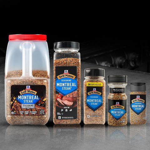 McCormick Grill Mates Seasoning, Montreal Steak, No MSG Added, Gluten Free, No Artificial Flavors, For Transforming Everyday Cuts of Meat and Vegetables into a Grilling Masterpiece, 11.62 oz