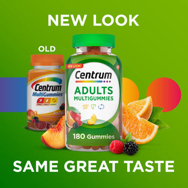 Centrum Multigummies Gummy Multivitamin For Adults Multivitamin/Multimineral Supplement With Vitamins D B And E Assorted Fruit Flavor - 180 Count