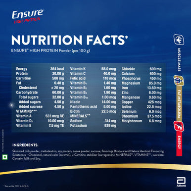 Ensure High Protein Drink For Physically Active Adults - Chocolate 400G