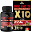 3 Months Supply Milk Thistle Capsules 10250 mg Supports Healthy Liver Function High Potency with Beet Root Cissus Punarnava