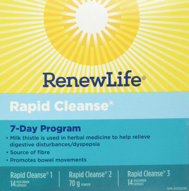 ReLife Adult Cleanse 7Day Rapid Total Body Cleanse for Men Women 3Part 7Day Program Gluten Dairy Soy 28 Vegetarian Capsules 2.2 Ounce Powder Formula Packaging May Vary