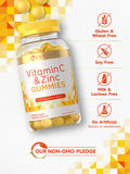 Carlyle Vitamin C and Zinc Gummies | 120 Count | Vegan , Non-GMO, Gluten Free Supplement | Natural Honey Lemon Flavor