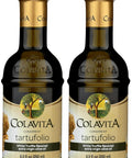 Colavita Flavored EVOO - Tartufolio Condiment, White Truffle Flavored Extra Virgin Olive Oil, 8.5oz Glass Bottle
