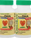 Child Life Pure DHA Dietary Supplement, 90 Soft Gel Capsules (Pack of 2)