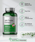 HorbAach Milk Thistle Supplement 3000Mg 300 Capsules Herbal Extract Non-Gmo, Gluten Free
