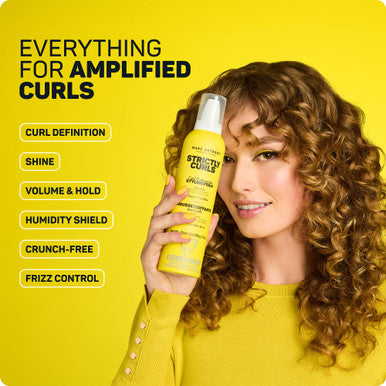 Marc Anthony Curl Enhancing Styling Foam Extra Hold Strictly Curls Vitamin E and Silk Proteins Transforms Frizzy Hair To Full Shiny Defined Curls Sulfate Free Anti Frizz Styling Mousse Product 10 OZ