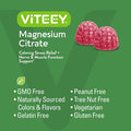 Magnesium Citrate Gummies For Adults & Teens - 66Mg, Supports Calm Mood, Optimal Relaxation, Muscle Function - Vegetarian, Gelatin Free, Gmo - Tasty Chewable Raspberry Flavored Gummy