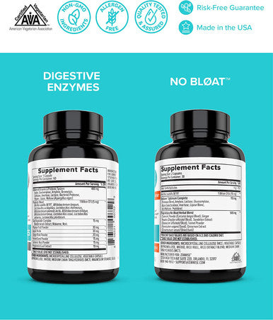 Zenwise Digestive Enzymes No Blat Digestive Enzymes Travel Tin pre and Post Meal Digestive Routine with enzymes and probiotics for Digestive Health