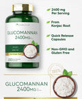 Carlyle Glucomannan Capsules | 200 Count | Soluble Fiber Pills | Non-Gmo, Gluten Free Supplement