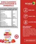 Renew Actives Kids Multivitamins Gummies For Good Health & Wellness - Promotes Healthy Hair, Nail, Skin, Eyesight, Bones, Teeth, & Gums - 60 Gummies