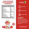 Renew Actives Kids Multivitamins Gummies For Good Health & Wellness - Promotes Healthy Hair, Nail, Skin, Eyesight, Bones, Teeth, & Gums - 60 Gummies