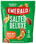 Emerald Salted Deluxe Mixed Nuts (1-Pack) | 5oz Resealable Bulk Bag | Cashews, Almonds, Walnuts, Brazil Nuts, Pecans | Plant-Based Protein | No Artificial Flavors, Preservatives, or Synthetic Colors