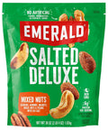 Emerald Salted Deluxe Mixed Nuts (1-Pack) | 5oz Resealable Bulk Bag | Cashews, Almonds, Walnuts, Brazil Nuts, Pecans | Plant-Based Protein | No Artificial Flavors, Preservatives, or Synthetic Colors