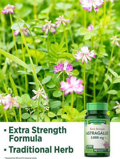 Astragalus Root Extract 3000mg | 90 Capsules | Extra Strength | Non- GMO, Gluten Supplement | by Nature's Truth