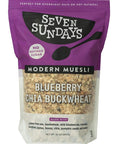 Seven Sundays Muesli Cereal, Wild and Free Blueberry Chia Buckwheat, 32 Oz Bag (Pack of 4), Gluten Free, 0g Refined Sugar, Enjoy Warm, Cool or as Overnight Oats