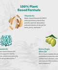 Naturalis Vegan Vitamin D3 + K2 From Algae 5000Iu Vitamin D With 120Mcg Mk7 Vitamin K Vegan Society Certified, Sustainably Sourced, Better Than Animal Derived 60 Veggie Softgels