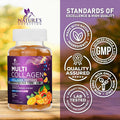 Nature'S Nutrition Collagen Gummies with 2500mcg Biotin Vitamin C & Zinc - Hydrolyzed Type 1 & 3 Collagen Peptides Supplement - Support for Hair Skin Nails & Joints - Gluten - Orange Flavored Gummy - 60 Count