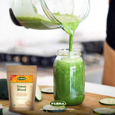 FLORA Green Blend Daily Vegetables Perfect for Smoothies Powder 8.9 Oz