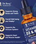 Dr. Berg's Liquid Vitamin D3 with K2 Zinc & MCT Oil Vitamin D3 K2 Drops for Kids and Adults - 1 Fl Oz